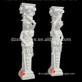 decorative marble column with lady statue